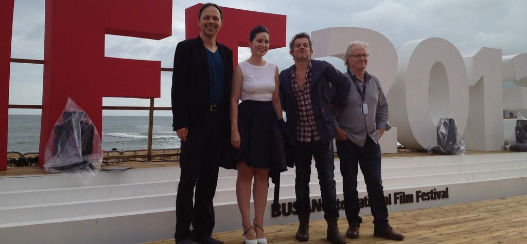 Festival International du Film de Busan et Asian Film Market 2013 - &copy; Busan International Film Festival : French directors Denis Dercourt (La Chair de ma chair), Rebecca Zlotowski (Grand Central), Thierry de Peretti (Les Apaches) and Phillippe Muyl (Le Promeneur d'oiseau).